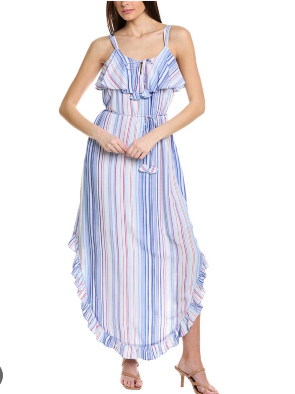 Tommy Bahama Seaside Escape Maxi Dress Size XS in Blue Multi Stripe